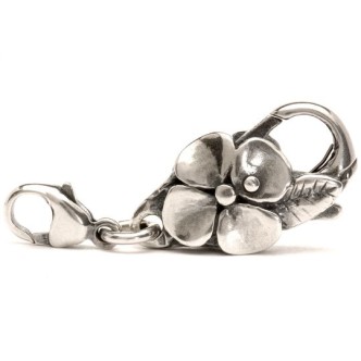 1 - Large Trollbeads flower clasp TAGLO-00001 Silver