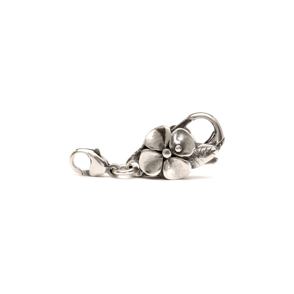 1 - Large Trollbeads flower clasp TAGLO-00001 Silver