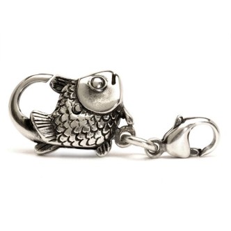 1 - Large Trollbeads Fish Clasp TAGLO-00002 Silver