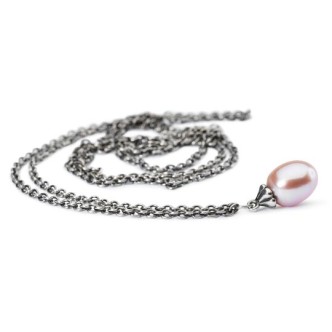 1 - Collana Trollbeads Argento con perla Rosa 60 cm TAGFA-00049