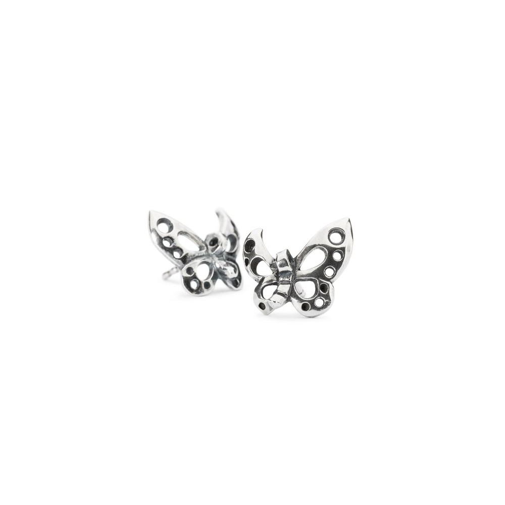 1 - Trollbeads Dancing Butterfly Earrings TAGEA-00086 Silver