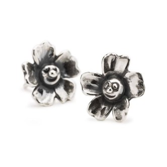 1 - Trollbeads Smiling Flowers Earrings TAGEA-00107 Silver