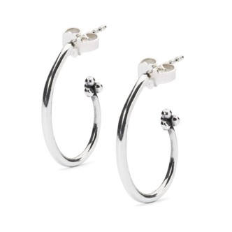 1 - Silver Trollbeads Blossom Hoop Earrings TAGEA-00100