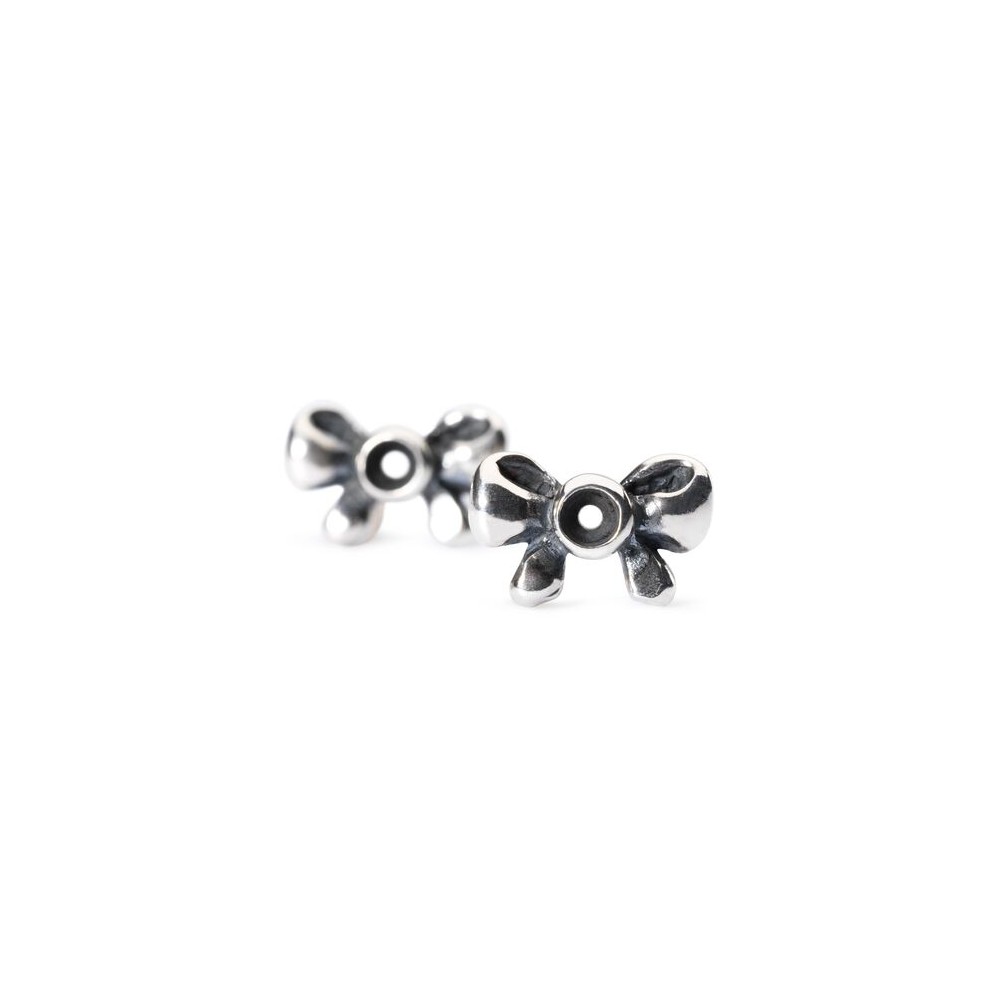 1 - Trollbeads Silver Bow Earrings TAGEA-10003