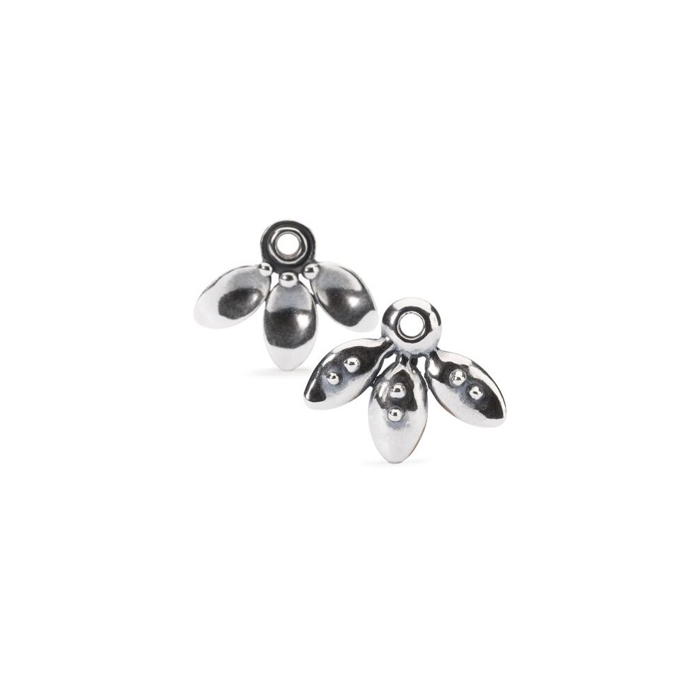 1 - Trollbeads Silver Petals Earrings TAGEA-10009