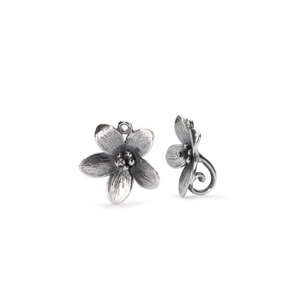 1 - Trollbeads Wind Flower Earrings Silver TAGEA-30003