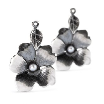 1 - Spirit of Flowers Trollbeads Silver Earrings TAGEA-00082