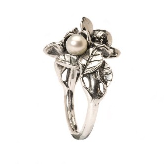 1 - Hawthorn ring with pearl Trollbeads Argento TAGRI-00222 size 12