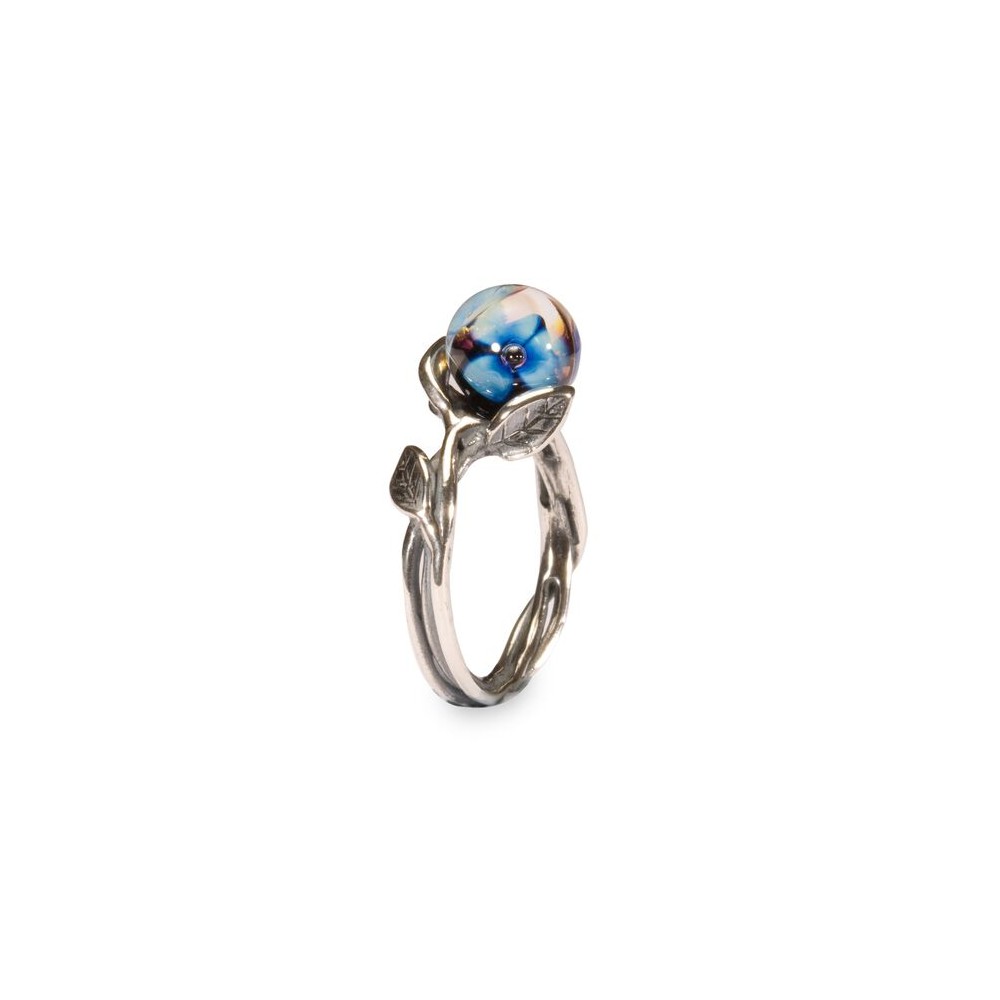 1 - Ring with blue flower Trollbeads Silver TAGRI-00259 size 16