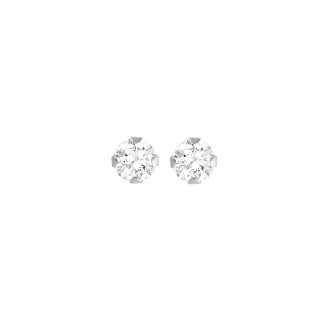 1 - White Gold Point Light Woman Earrings Stroili 1401710 Bon Ton