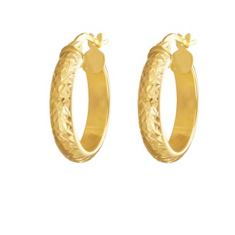 1 - Women's hoop earrings Yellow Gold Stroili 1415891 Toujours