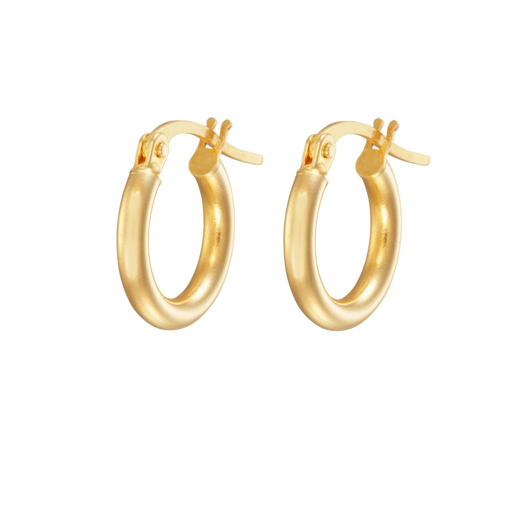 1 - Women's hoop earrings Yellow Gold Stroili 1401762 Toujours