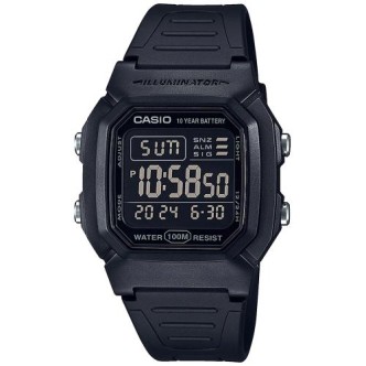 1 - Casio unisex digital watch black W-800H-1BVES resin