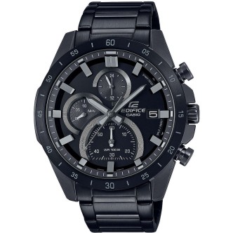 1 - Casio Edifice black steel chronograph watch EFR-571MDC-1AVUEF