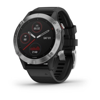 1 - Smartwatch uomo Garmin 010-02158-00 Fenix 6 Pro Lunetta Silver Black Band