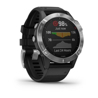 1 - Smartwatch uomo Garmin 010-02158-00 Fenix 6 Pro Lunetta Silver Black Band