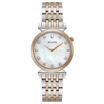 1 - Bulova women's watch Diamonds Regatta Lady white mother of pearl 98P192