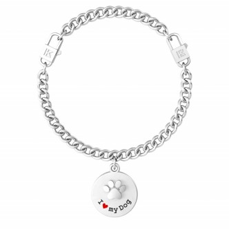 1 - Bracciale Kidult I Love my Dog acciaio 731963 Animal Planet