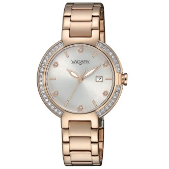 1 - Vagary by Citizen Flair women's watch pink mother of pearl with crystals IU2-529-11