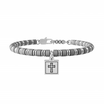 1 - Kidult men's cross bracelet 731978 steel Spirituality collection