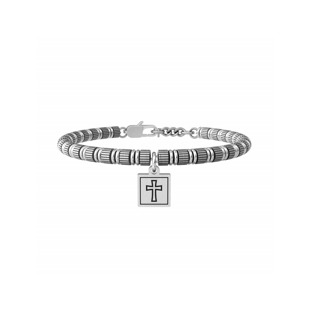 1 - Kidult men's cross bracelet 731978 steel Spirituality collection