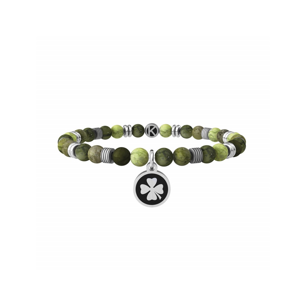 1 - Kidult men's four-leaf bracelet 731988 steel Nature collection