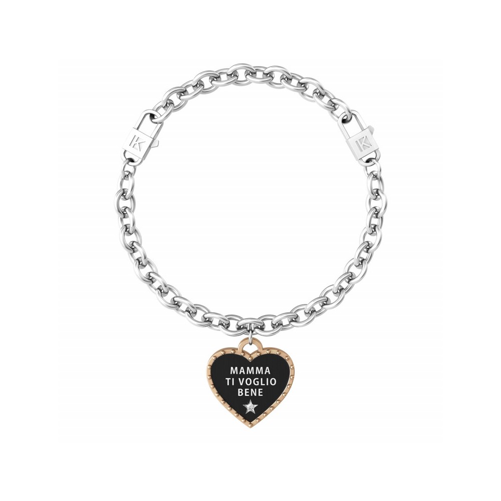 1 - Bracciale Kidult donna Mamma Ti Voglio bene 731942 acciaio 316L Family