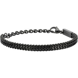 1 - Bracciale Breil TJ2140 in acciaio IP Nero collezione Groovy