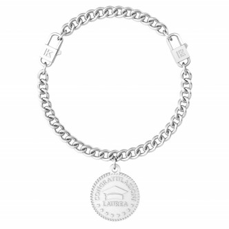 1 - Bracciale Kidult moneta Laurea 731956 acciaio collezione Special Moments