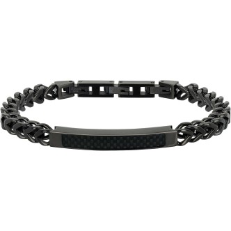 1 - Bracciale Breil TJ2137 in acciaio IP Nero collezione Groovy