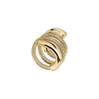 1 - Breil New Snake woman ring golden TJ3082 steel