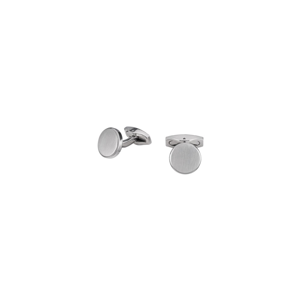 1 - Breil Carve steel cufflinks TJ3051