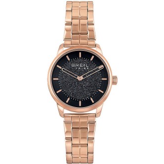 1 - Breil Lucille EW0543 rose and black time only woman watch with glitter