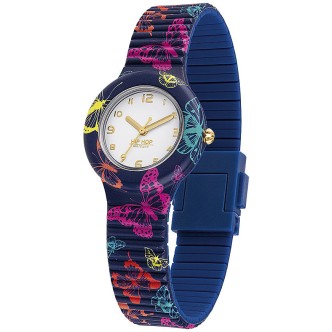 1 - Orologio solo tempo donna Hip Hop blu Farfalle HWU1059 Animals Addicted