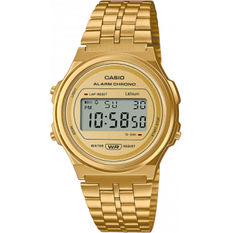 1 - Casio Vintage Golden Round A171WEG-9AEF Resin Digital Watch