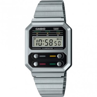 1 - Casio Vintage A100 digital watch gray A100WE-1AEF resin