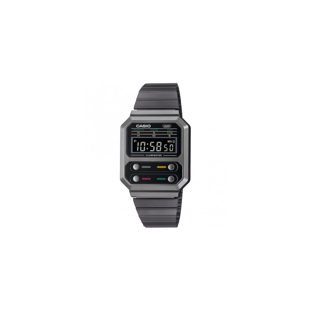 1 - Casio Vintage A100 digital watch black A100WEGG-1AEF resin