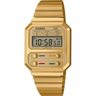 1 - Orologio digitale Casio Vintage A100 dorato A100WEG-9AEF resina