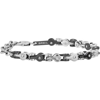 1 - Breil TJ2255 bracelet in polished steel with IP Gun treatments Gear collection