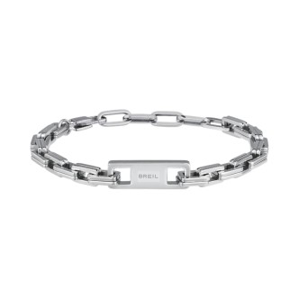 1 - Breil Logomania men's bracelet with chain links TJ3072 steel