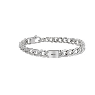 1 - Breil Logomania man bracelet with groumette chain TJ3068 steel