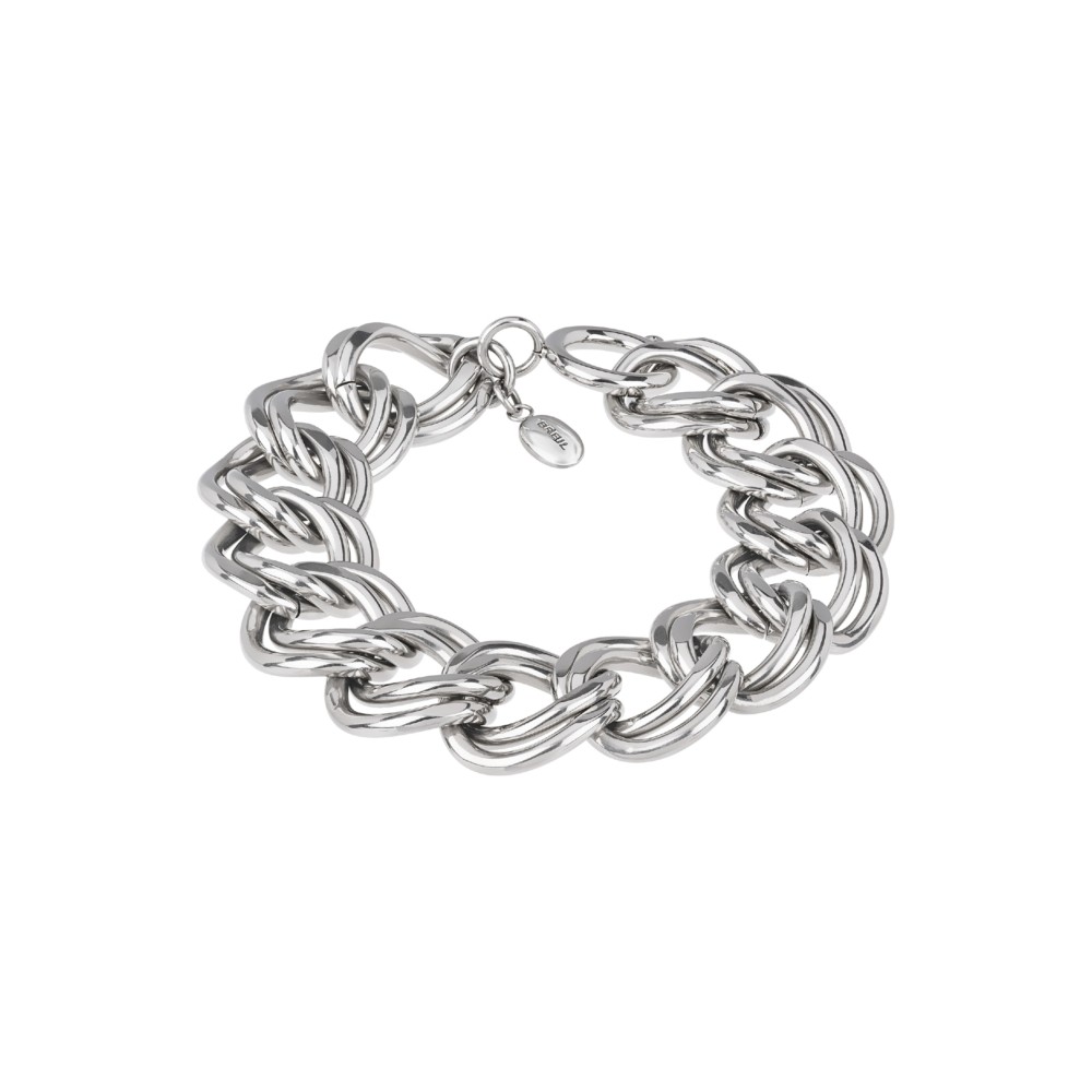 1 - Bracciale donna Breil Hyper catena a cerchi TJ3040 acciaio