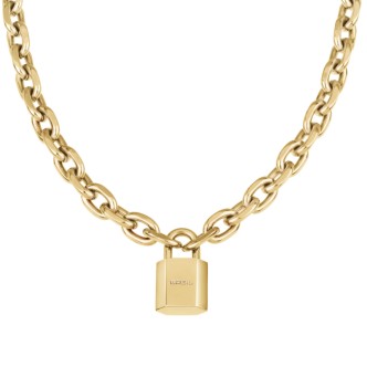 1 - Breil Promise woman golden necklace with TJ3079 steel padlock