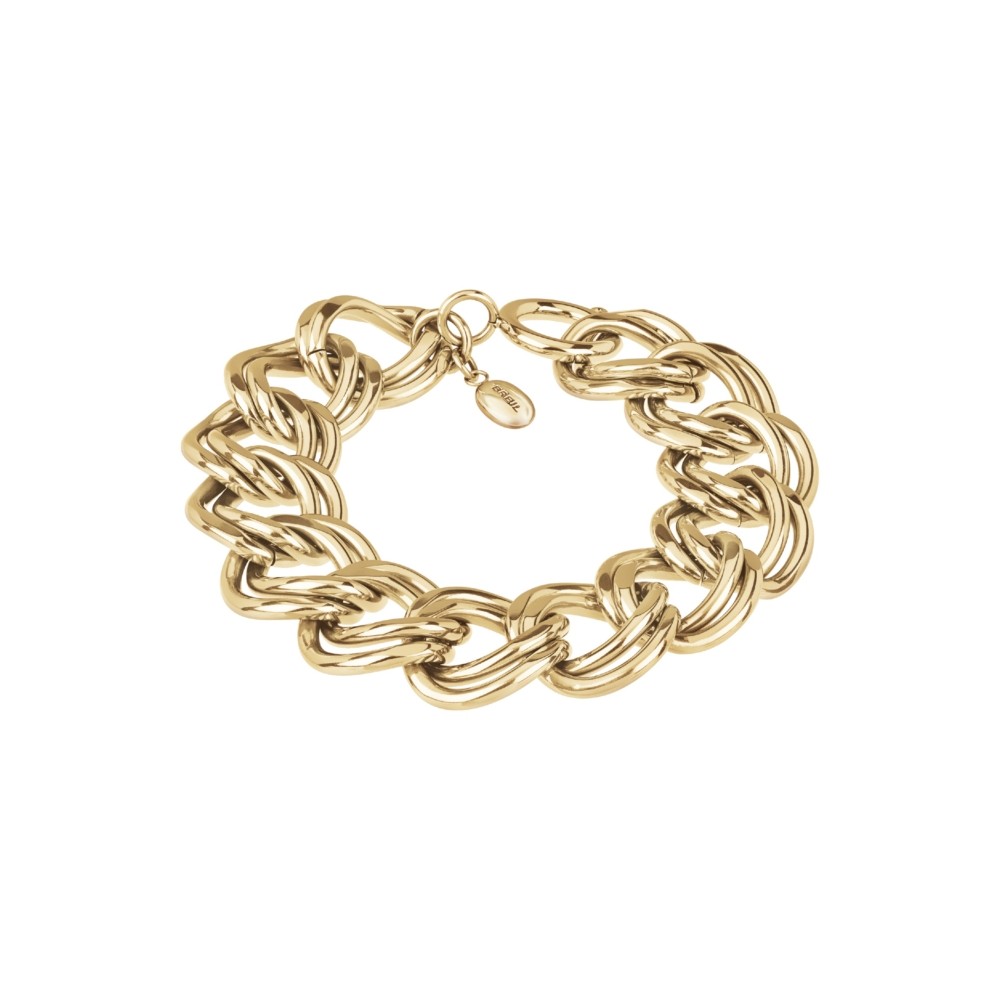 1 - Breil Hyper women's golden bracelet chain with circles TJ3041 steel