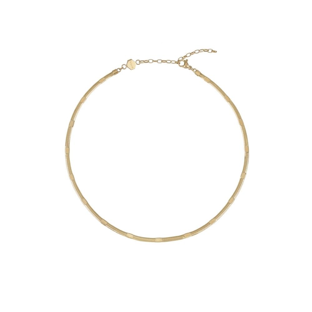 1 - Breil Sinuous woman necklace golden steel TJ3093