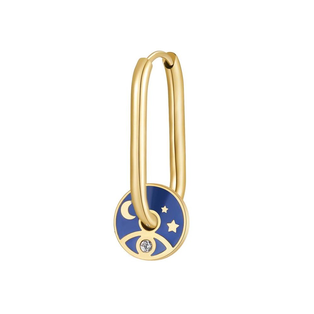 1 - Brosway Chakra woman earring golden star moon blue BHKE116 with crystal