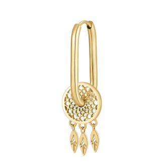 1 - Brosway Chakra Woman Earring Golden Dreamcatcher BHKE12