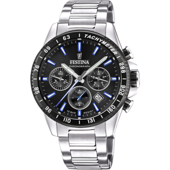 1 - Festina Timeless Chronograph men's watch black steel F20560 / 5