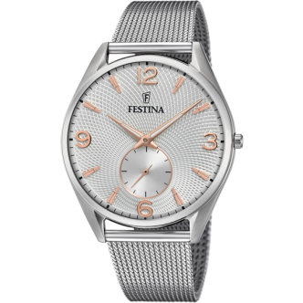 1 - Festina Retrò man time only watch black steel F6869 / 3