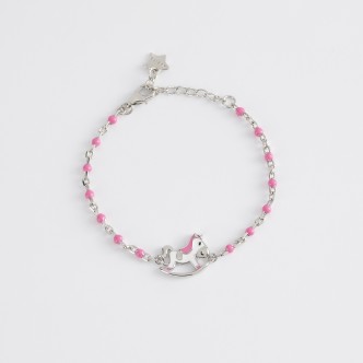 1 - Mabina rocking horse girl bracelet 533492 925 silver with enamel